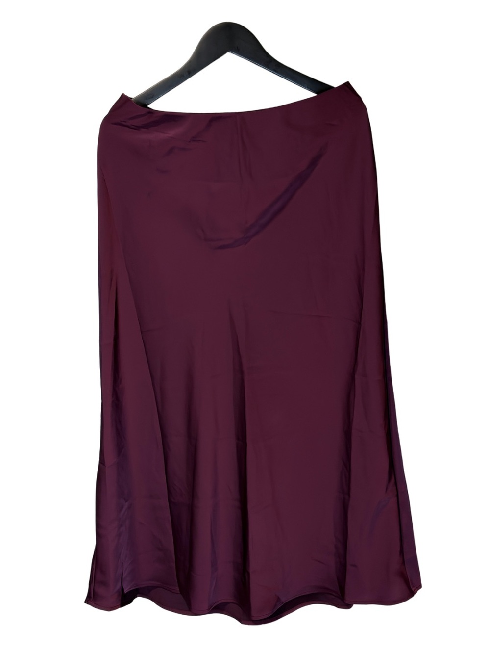 Old Navy Plum A-Line Satin Midi Skirt
